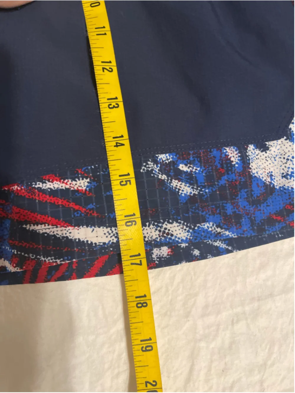Men's Ocean Pacific Swim Trunks Size S Navy Blue Patterned